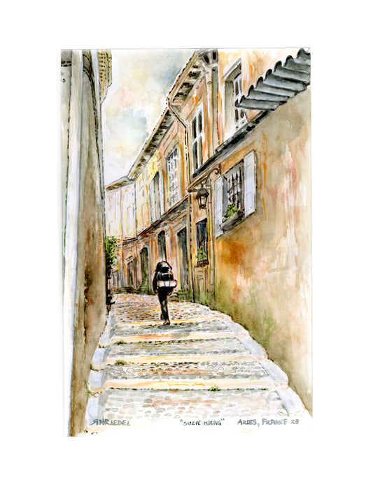 "Pourquoi Pas " - 11x14 Watercolor Print | Nice, France | France inspired Art