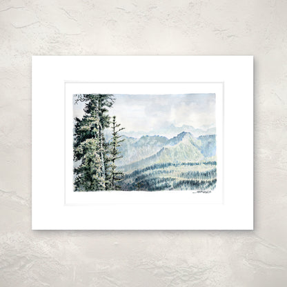 "Onwards to Harts Pass" - 11x14 Watercolor Print | Pacific Crest Trail Inspired Art