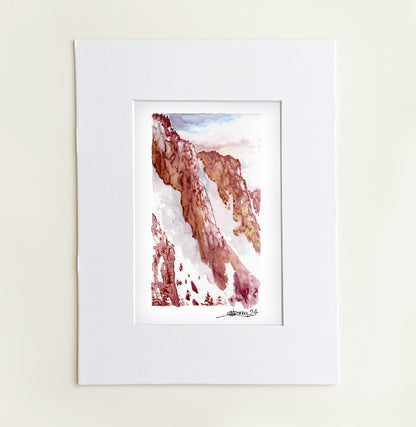 "San Jacinto Sunrise " - 8x10 Watercolor Print | Pacific Crest Trail Inspired Art