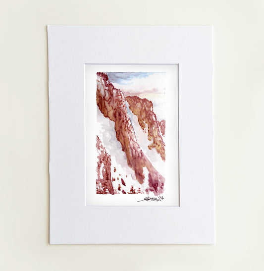 "San Jacinto Sunrise " - 8x10 Watercolor Print | Pacific Crest Trail Inspired Art