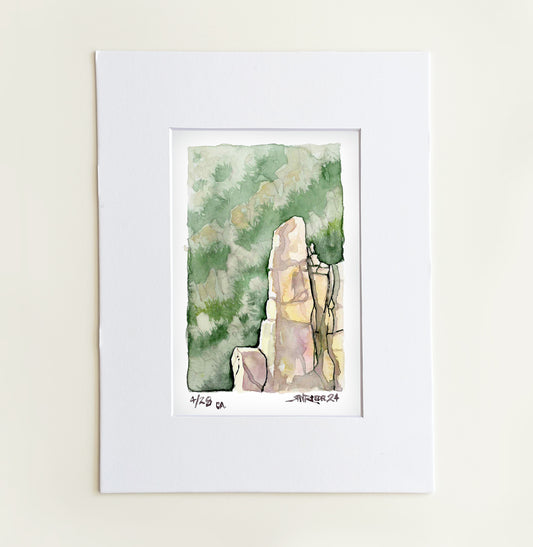 “Trail Sentinel” - 8x10 Watercolor Print | Painted on the Pacific Crest Trail