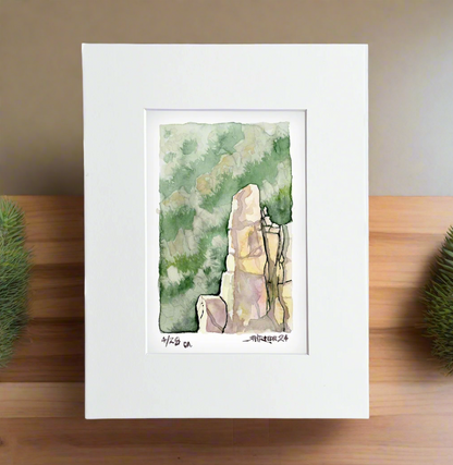 “Trail Sentinel” - 8x10 Watercolor Print | Painted on the Pacific Crest Trail