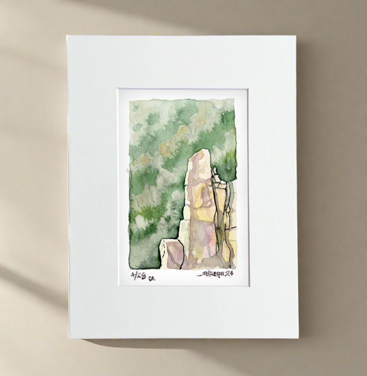 “Trail Sentinel” - 8x10 Watercolor Print | Painted on the Pacific Crest Trail
