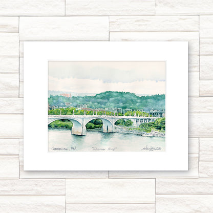 "Welcome Home"-11x14  Watercolor Print | Chattanooga, Tennessee Watercolor Print