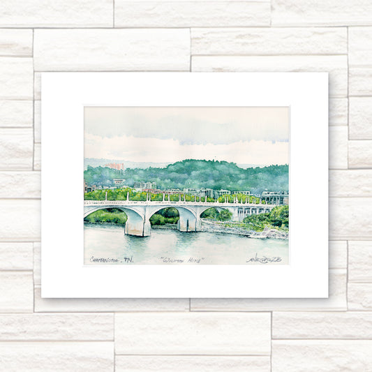 "Welcome Home"-11x14  Watercolor Print | Chattanooga, Tennessee Watercolor Print